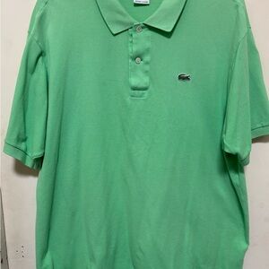 Green Lacoste Polo Shirt Size 7 (XXL)